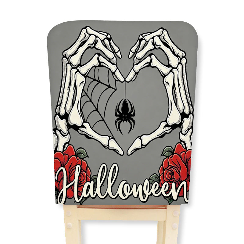 Stretch-Stuhlhusse für Esszimmerstühle mit Halloween-Hexenprint