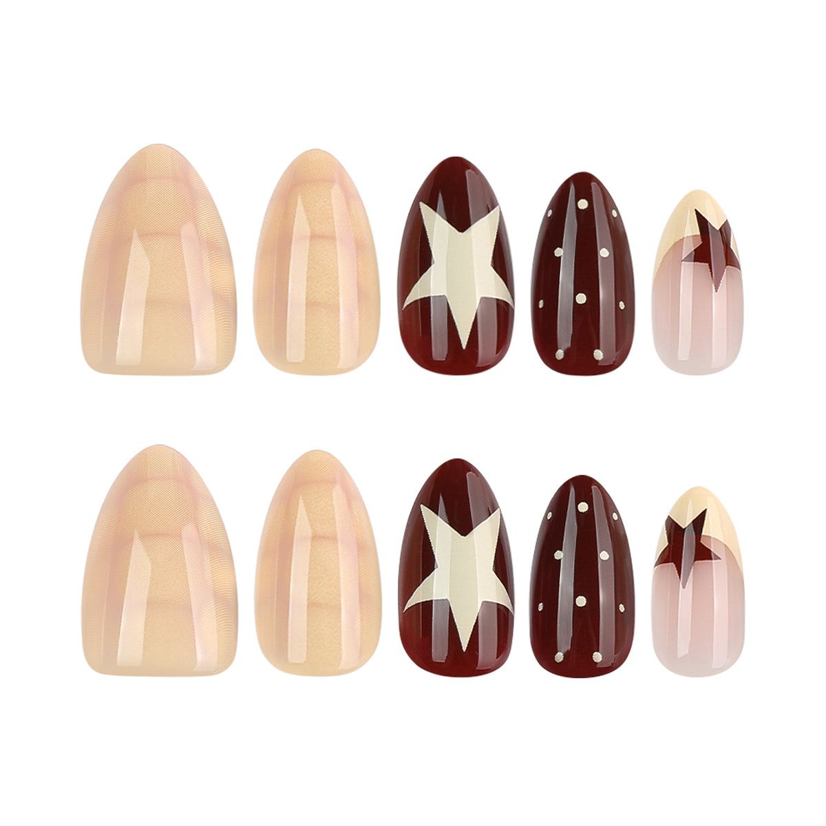 Kunstvolle Nagelkunst mit geometrischem Muster und festlichem Design Brehn