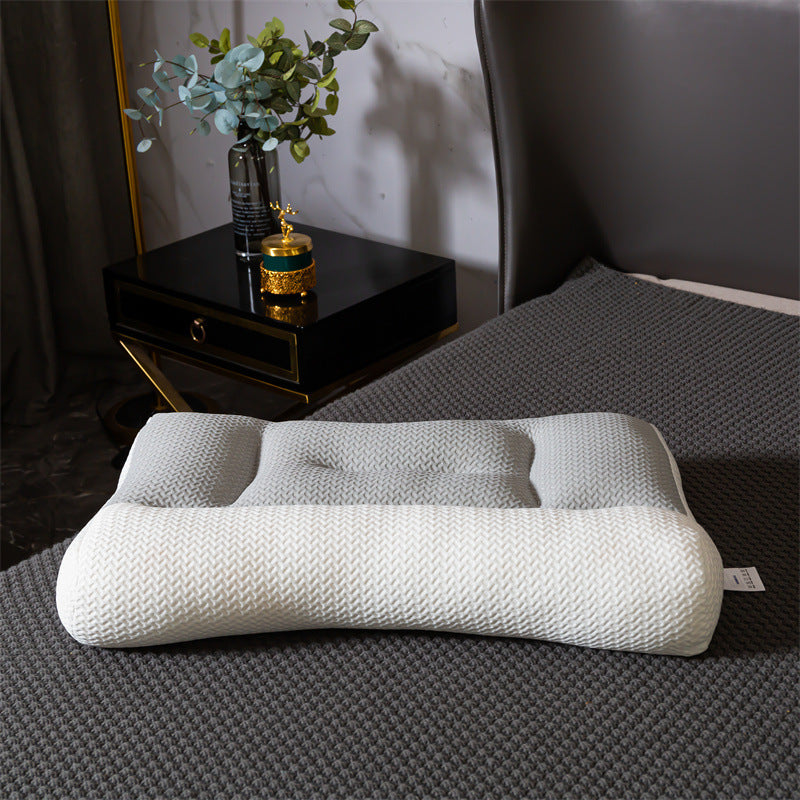 Ergonomisches Nackenstützkissen-Set mit viskoelastischer Konturform und Stützwalze