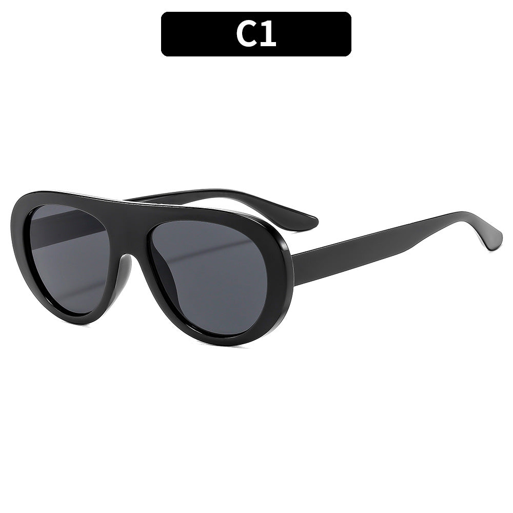 Eleganter Look Stilvolle Retro-inspirierte Schild Sonnenbrille