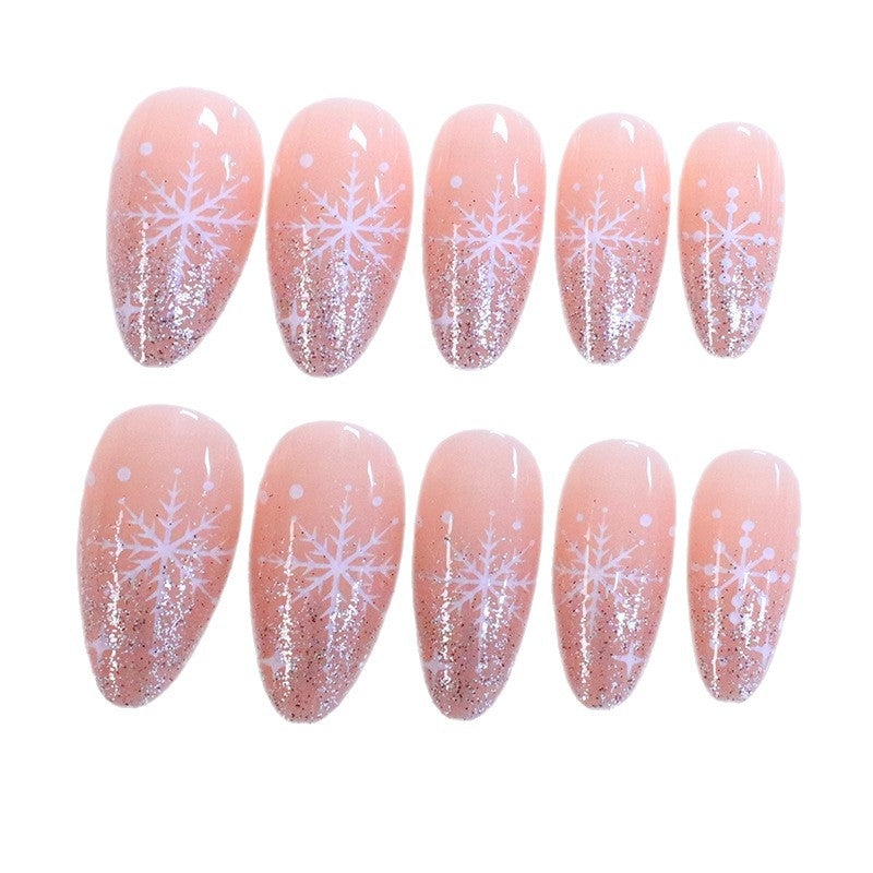 Glitzernde Schneeflocken Nagelkunst Brehn