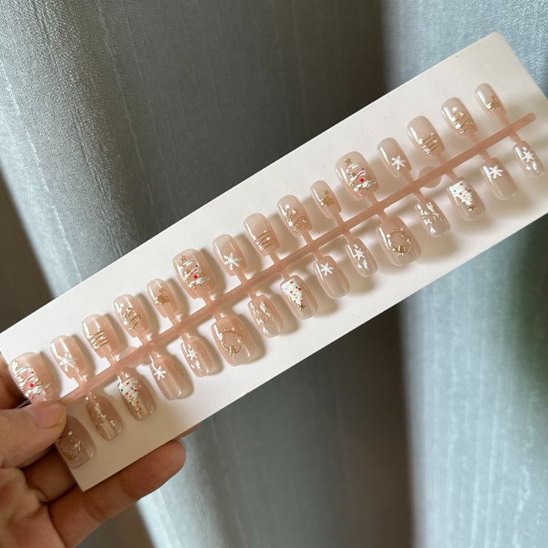 Künstlerisches Ombre Press-On Nagelspitzen Set Brehn