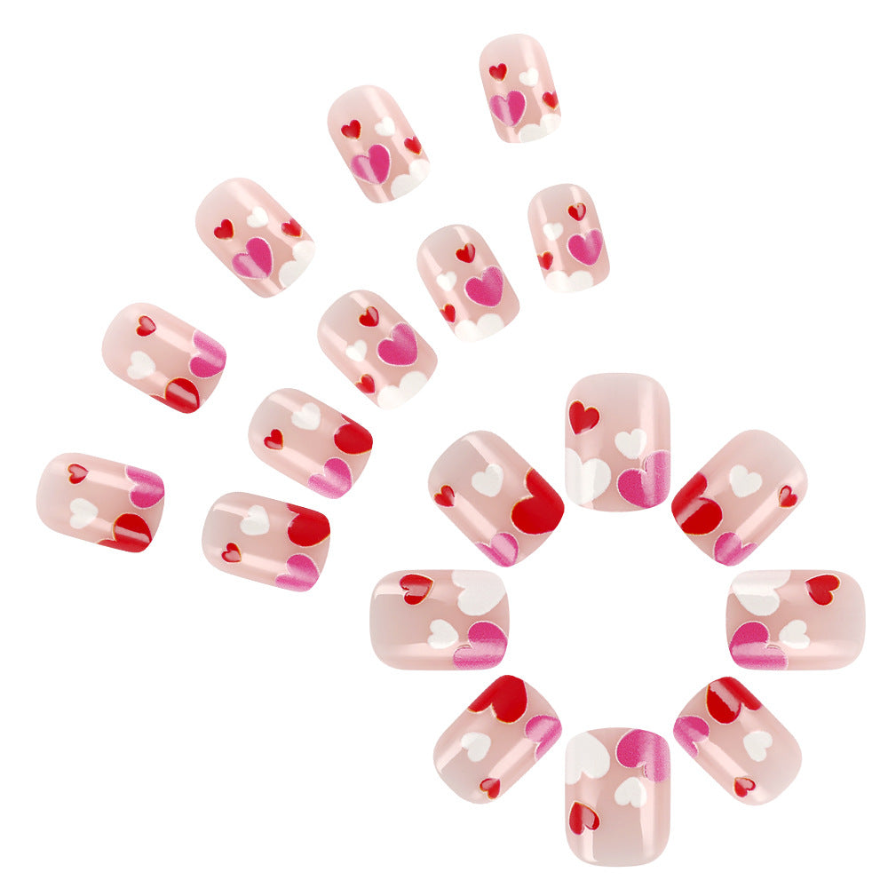 Herz-Dekorierte Druck-Nagelkunst Brehn