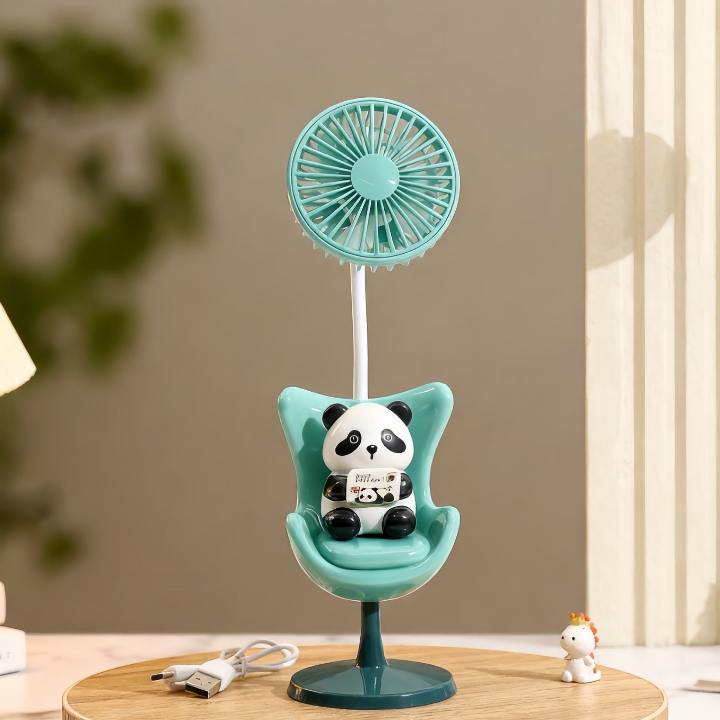 Damen USB Tischventilator mit verspieltem Bärenmotiv und flexibler Neigung Brehn