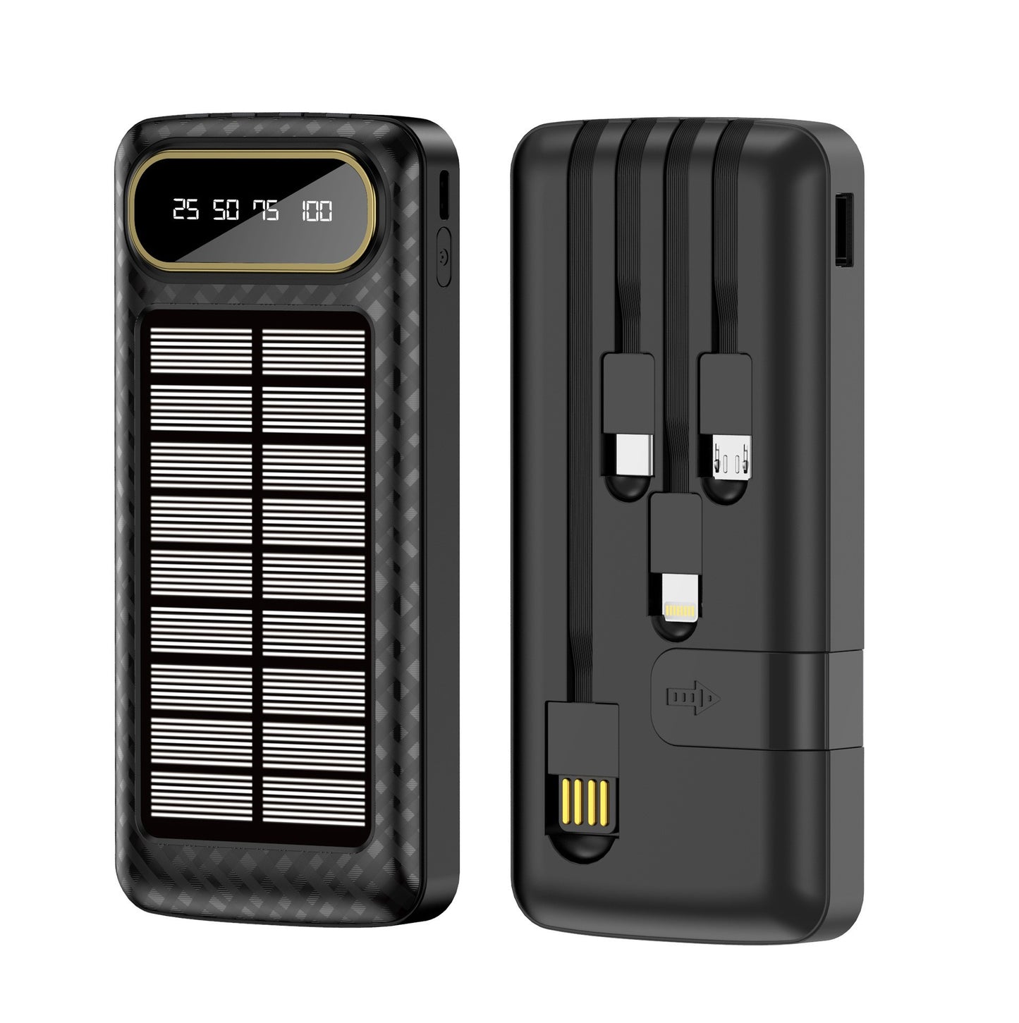 Tragbare Solar-Powerbank mit Integrierter Ladetechnologie und Digitaler Anzeige Brehn