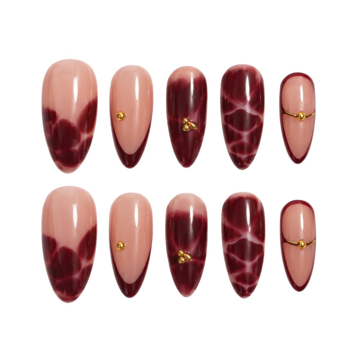 Künstlerische florale Design-Nagelverstärkungen