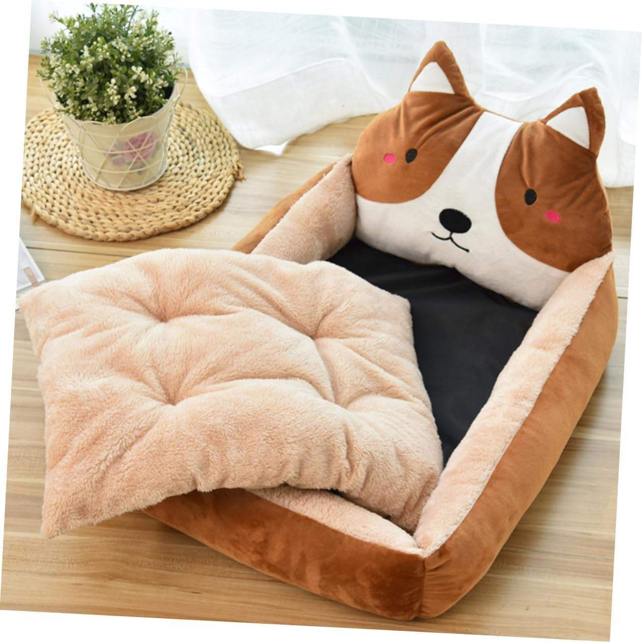 Niedlicher tierisches Plüsch Hundebett