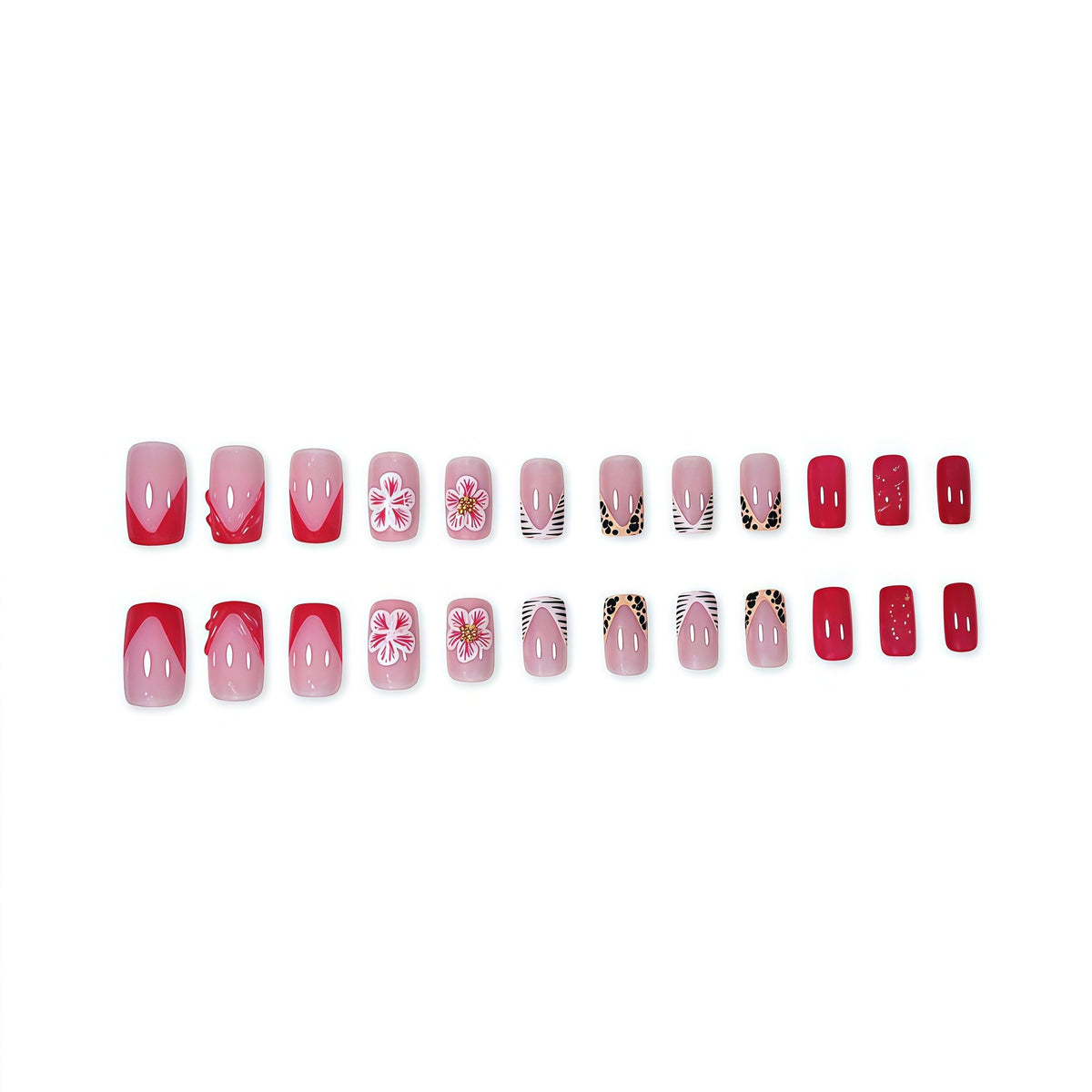 Dekorative Press-On Nagelkunst mit Floraldesigns Brehn