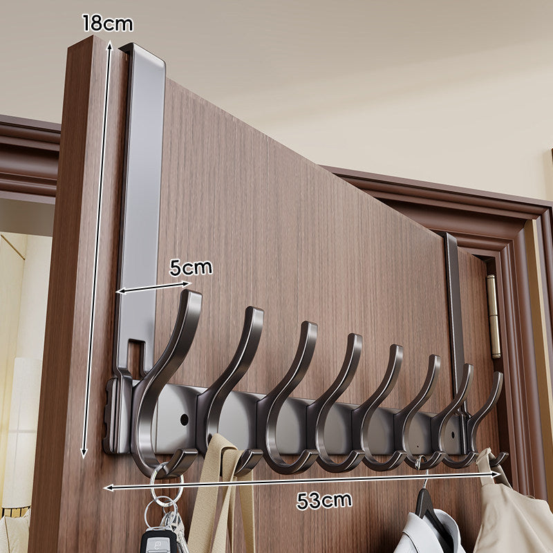 Über-Tür Schwerlast Metall Mantel- & Zubehörhakenregal mit langem Kleiderbügel