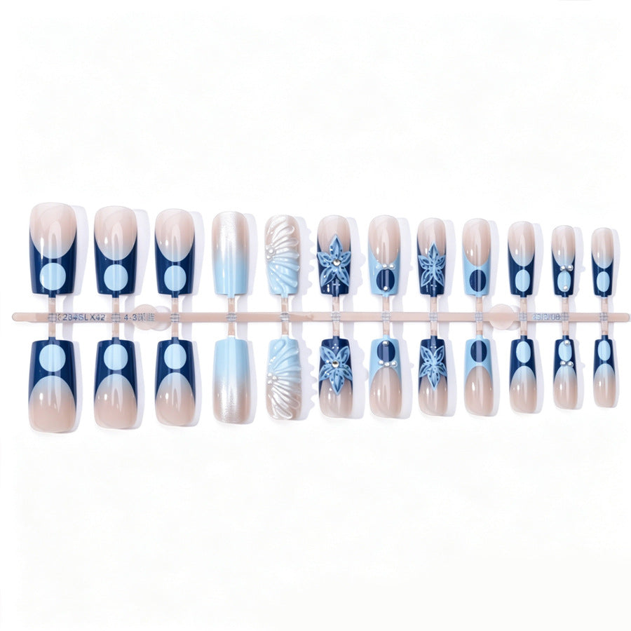 Premium Floral Design Press-On Nails Brehn