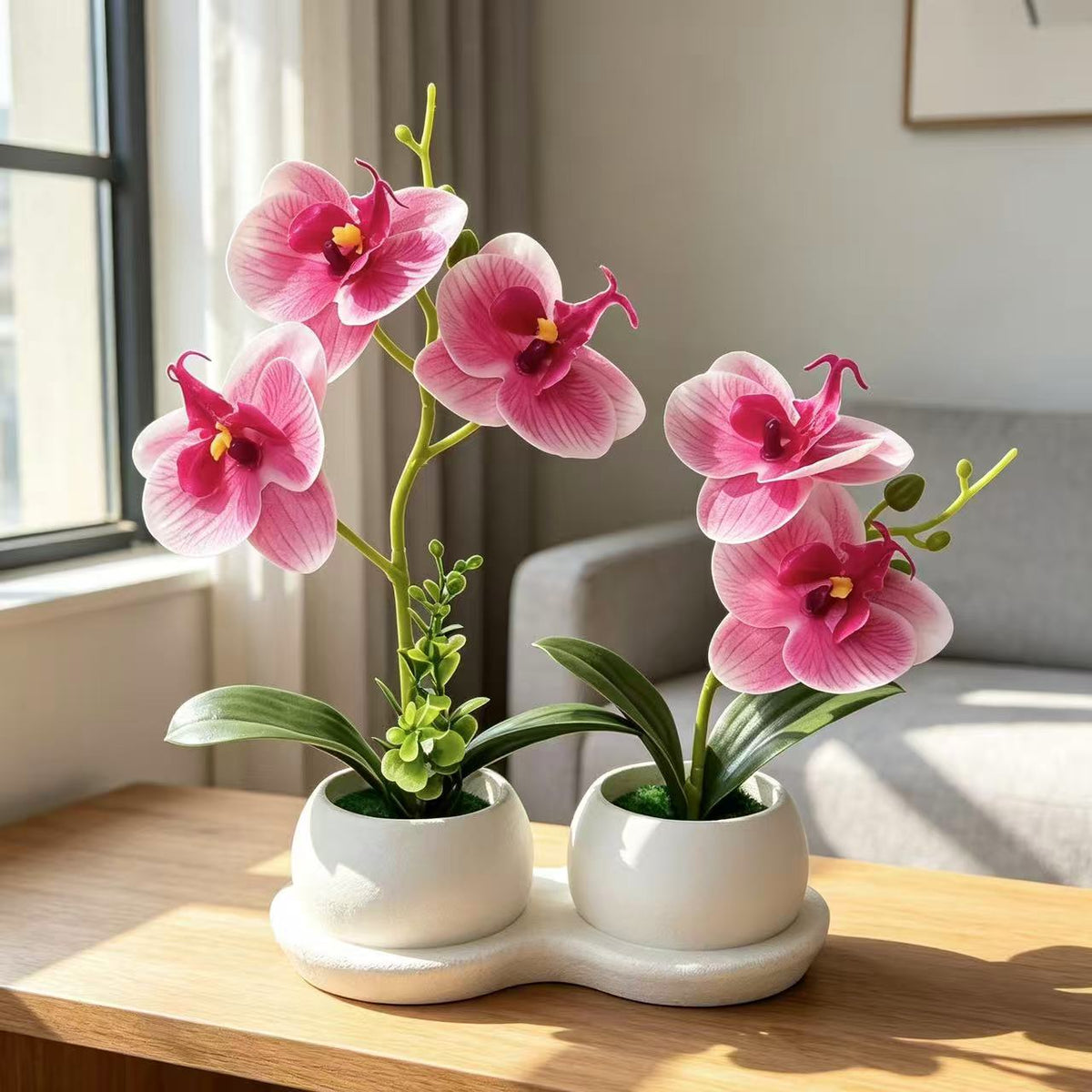 Elegante Faux-Orchideenblütenanzeige