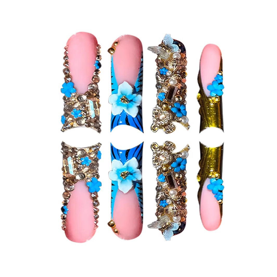 Exquisite Crystal-Embellished Nail Art Extensions Brehn