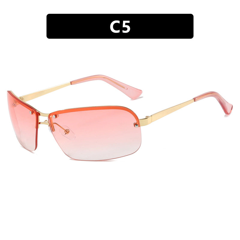 Damen Sonnenbrille mit großen, eleganten Gläsern und einem modernen Metallrahmen Brehn