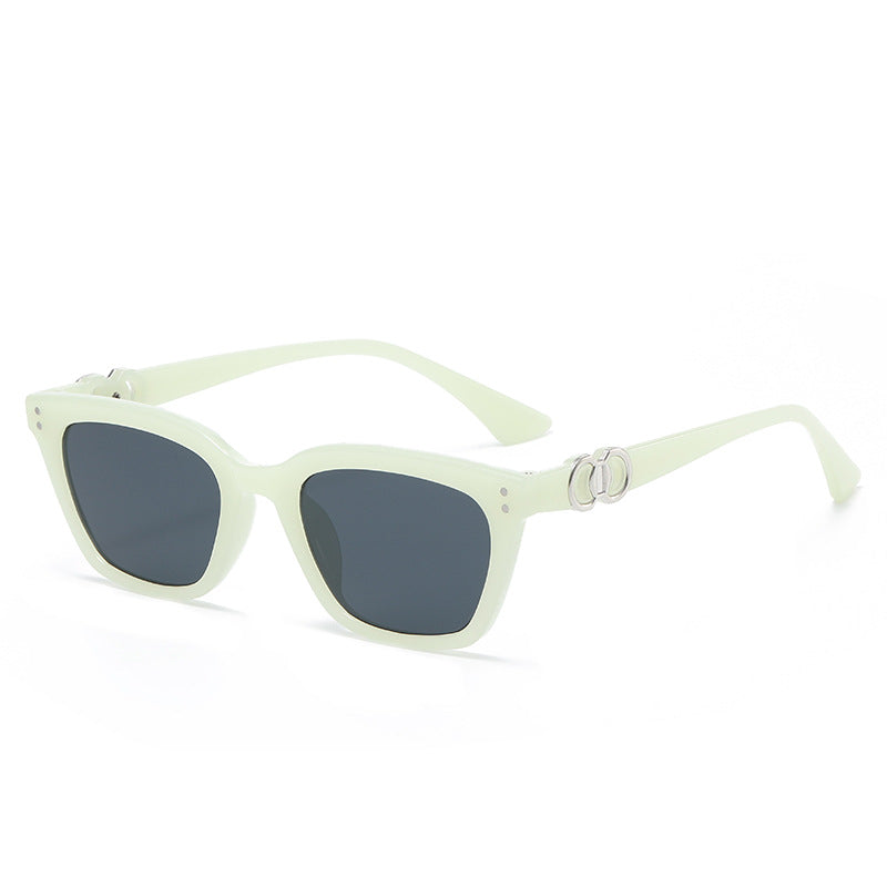 Damen Elegante und modische Sonnenbrille mit dekorativem Metallrahmen Brehn