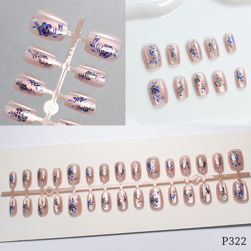 Blumenmuster Press-On Nagelspitzen Brehn