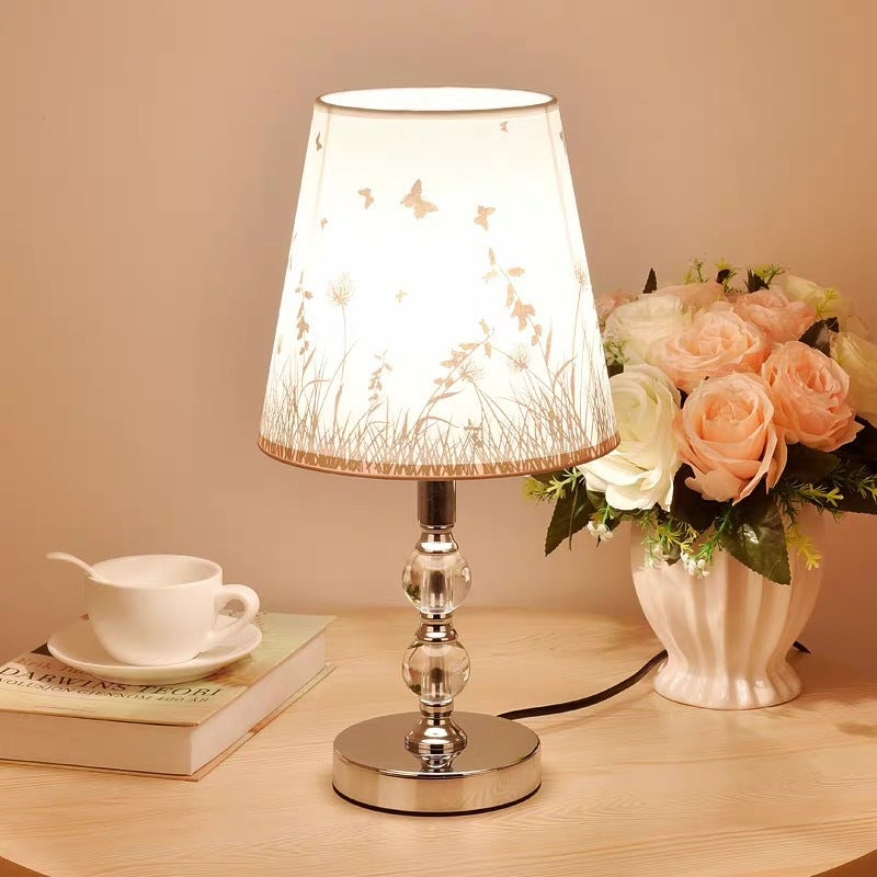 Elegante Glasfuß Tischlampe