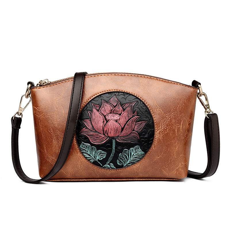 Prägte Blumen Clutch Tasche