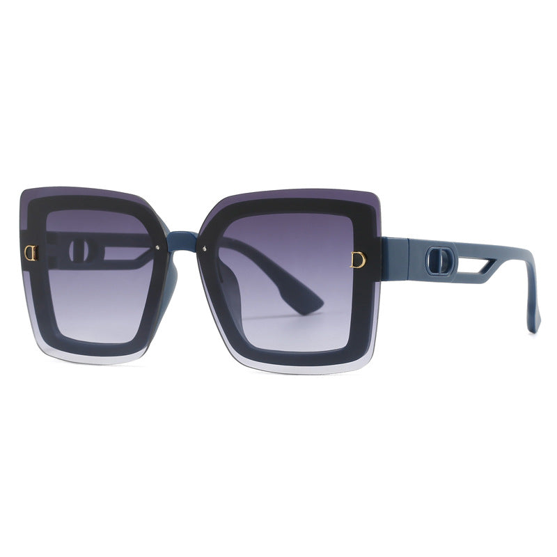 Damen modische oversized Sonnenbrille im geometrischen Design Brehn