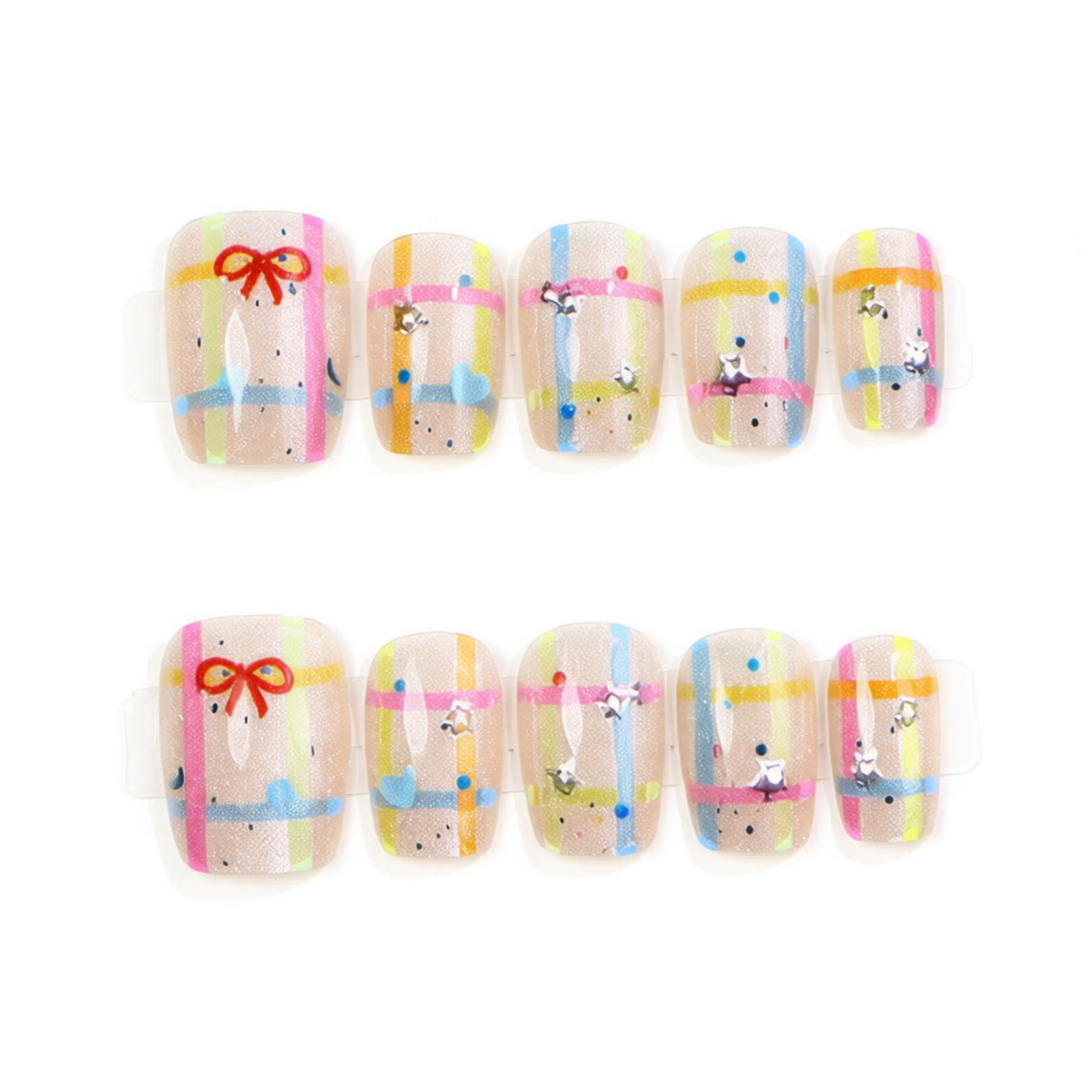 Künstlerisches, holiday-themed Press-On Nail Set Brehn