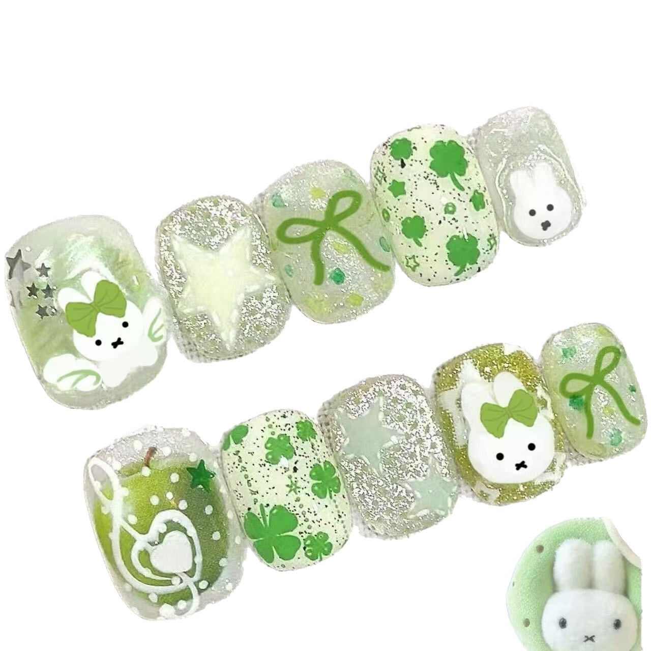 Verspieltes Hasen-Themen-Nagelkunstset Brehn