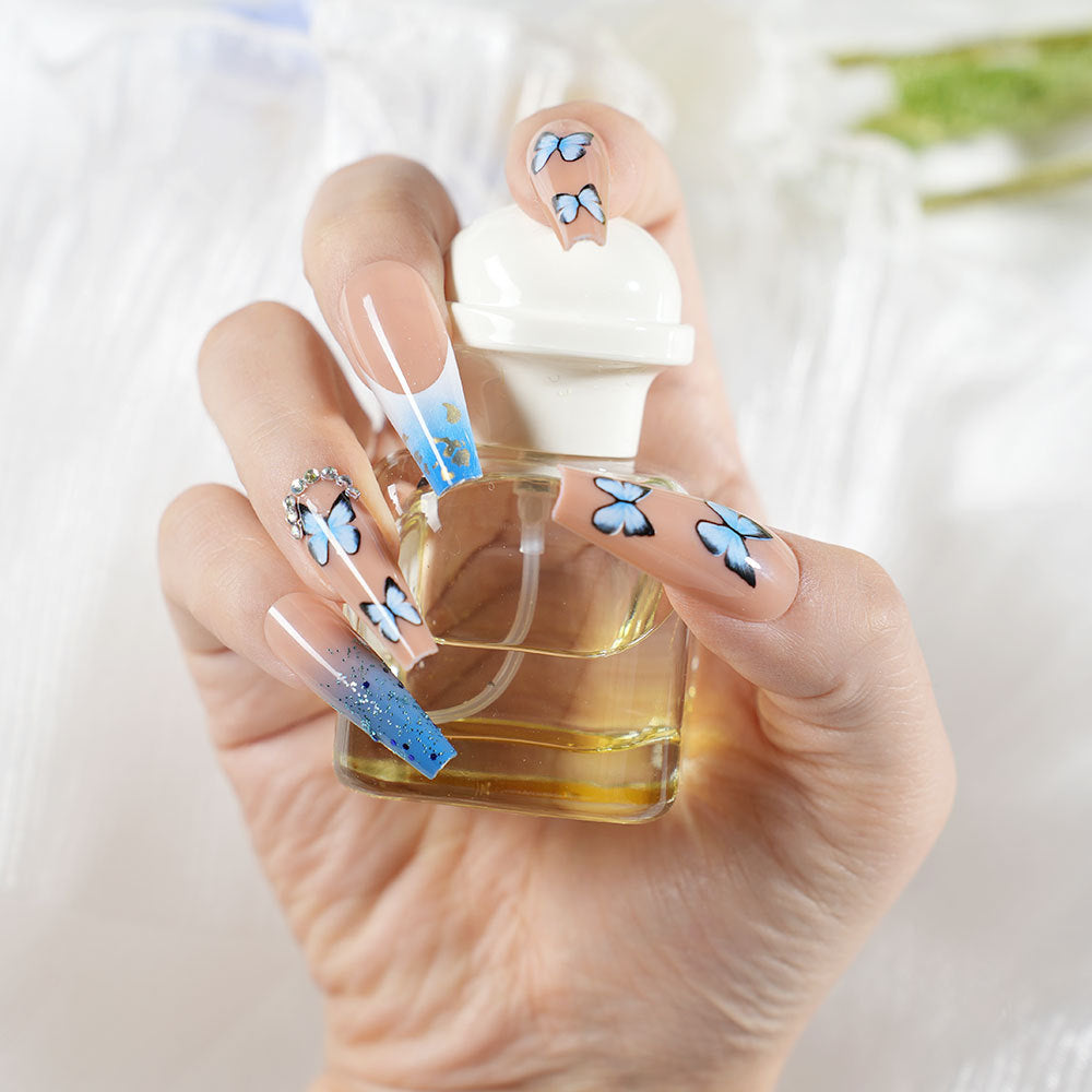 Künstlerisches Schmetterling Nagel Kunst Set Brehn
