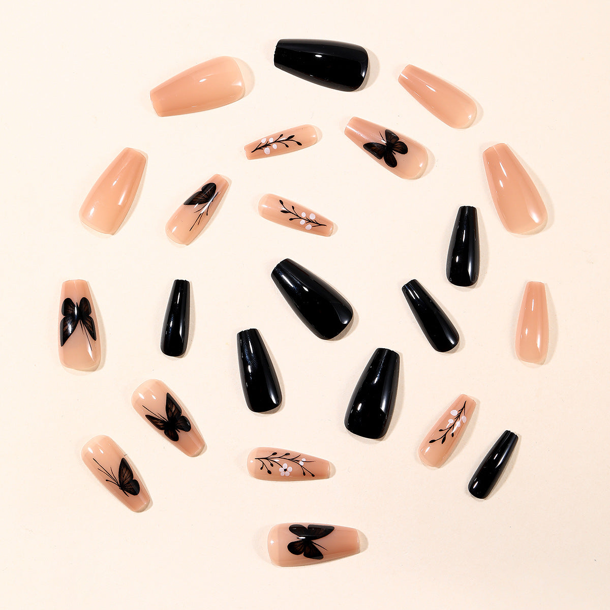 Dekorative Schmetterling Nagelkunst Verlängerungen Brehn