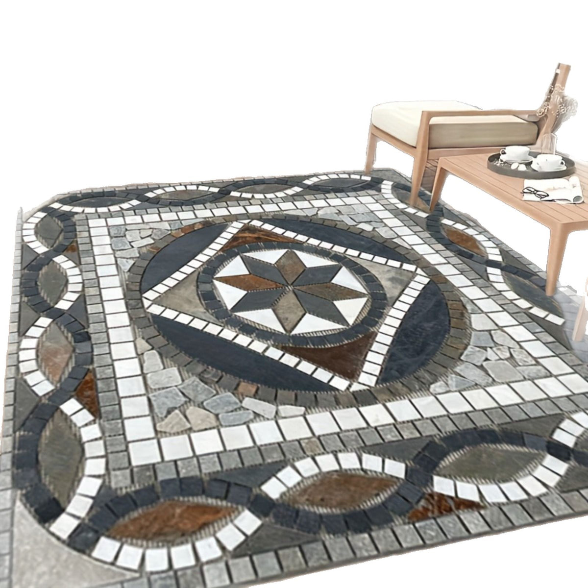 Eleganter geometrischer Teppich