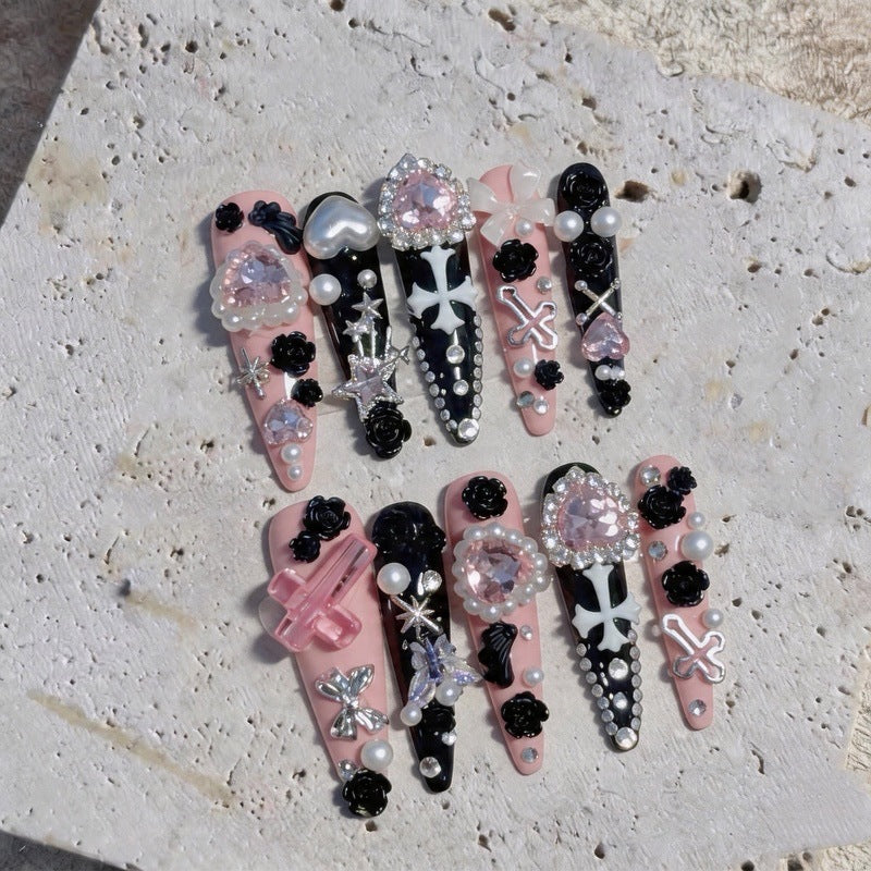 Gothic Dekorative Press-On Nagelkunst Set