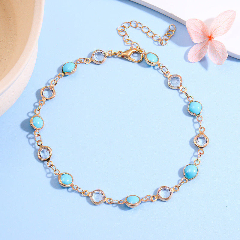 Dekorative Edelstein Fußkette Brehn
