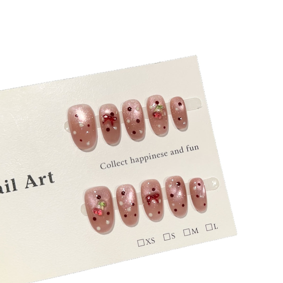 Dekoratives Nagelkunst-Set mit Kirschblütenmuster