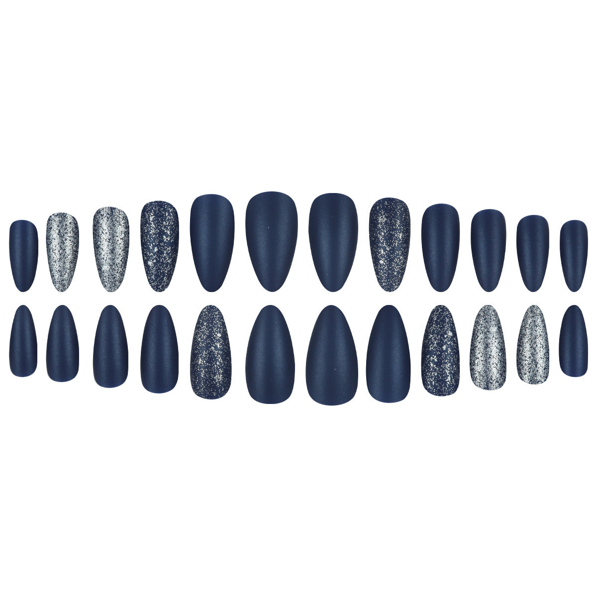 Glitzernde Stiletto Press-On Nagelset Brehn