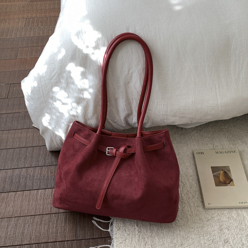 Weiche Wildleder-Tote Tasche