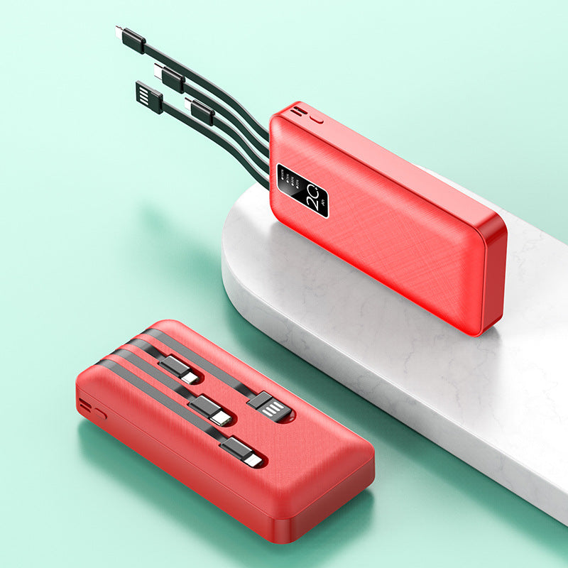 Leistungsstarke Powerbank mit integriertem Multikabel Brehn
