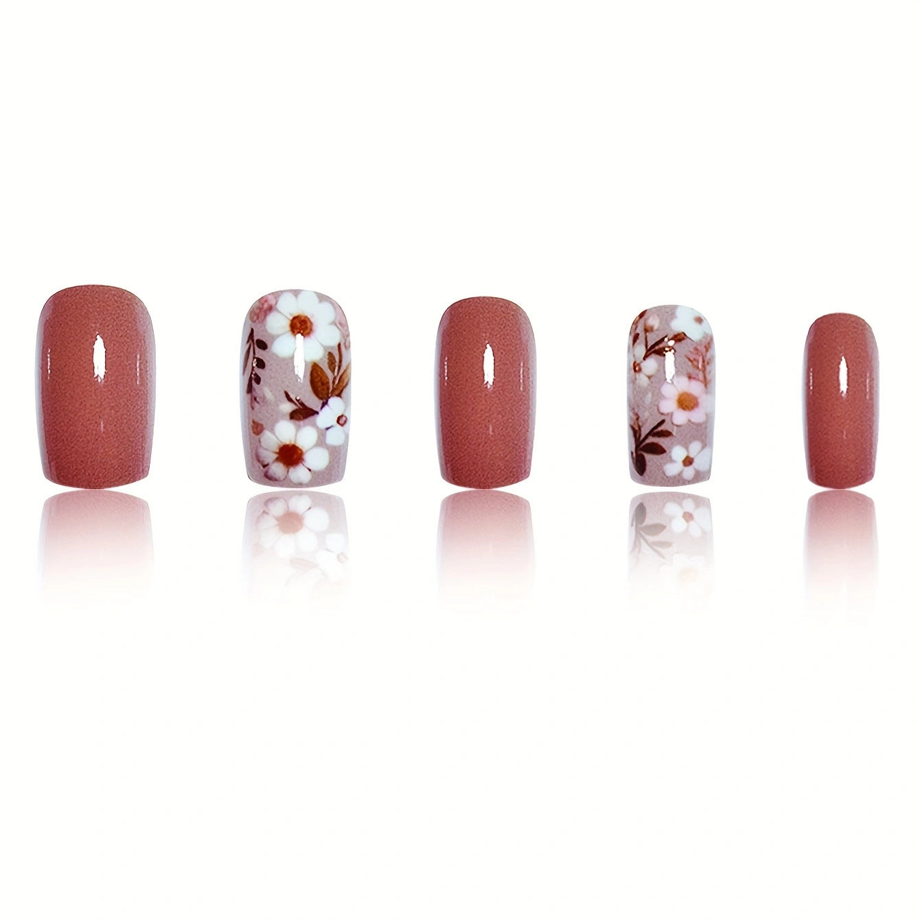 Florales Acryl-Nageldesign Brehn