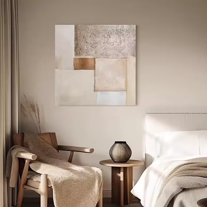 Strukturiertes geometrisches Wandkunst-Panel