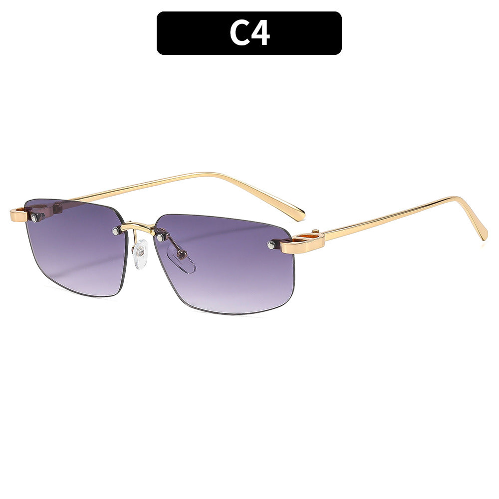 Minimalistische rechteckige Sonnenbrille