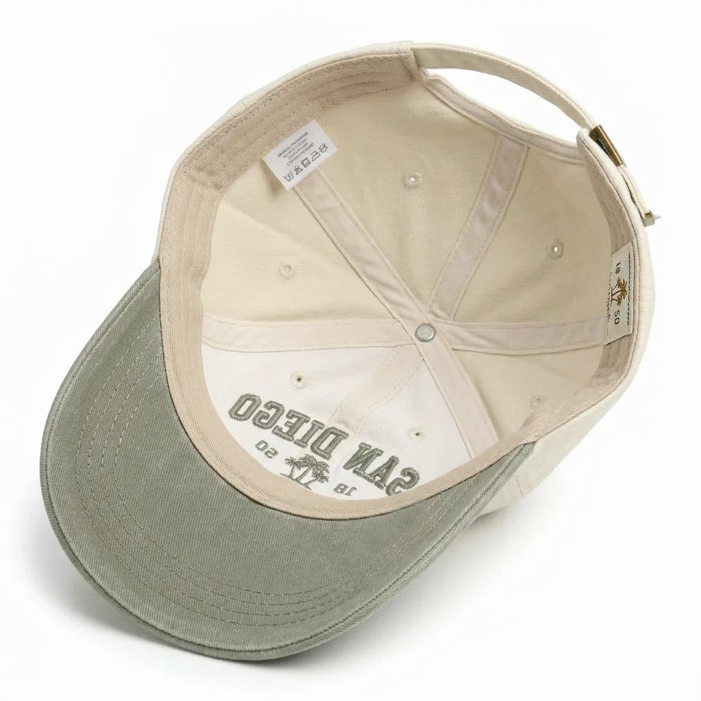 Damen modische Baumwollcap mit gesticktem Schriftzug Brehn