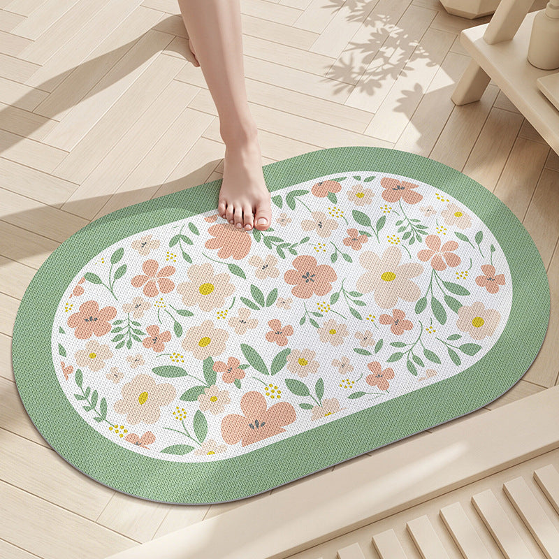 Florales Mosaik Badezimmermatte Brehn