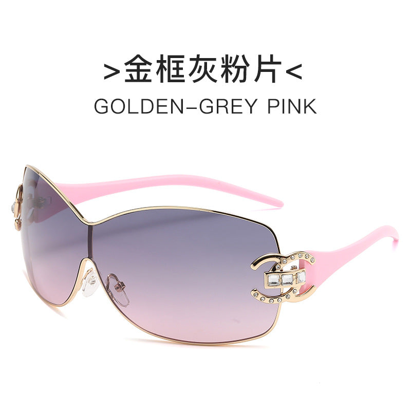 Damen Fashion-Sonnenbrille mit extravagantem Design und funkelnden Akzenten Brehn