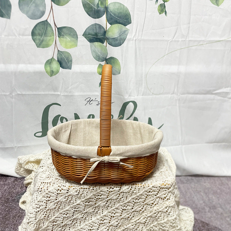 Damen Eleganter Korb mit abnehmbarem Stoffeinsatz Brehn