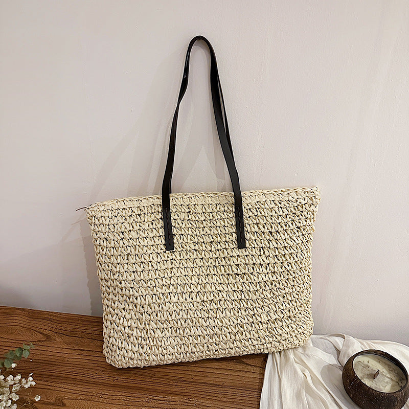 Handgewebte Strohtasche