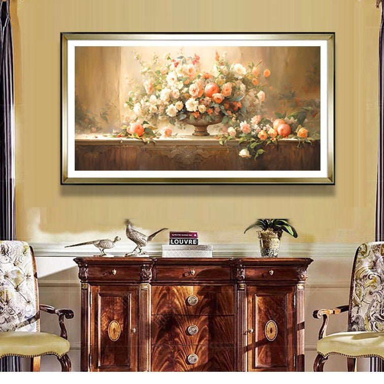 Vintage Blumen Ge gerahmte Wanddekoration
