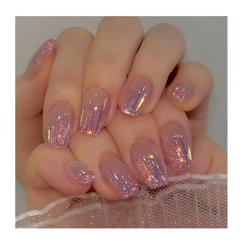 Glitzernde Glitzer-Gel-Nagelerweiterungen
