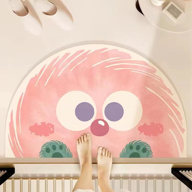 Verspielt mit Cartoon-Motiv Badmatte