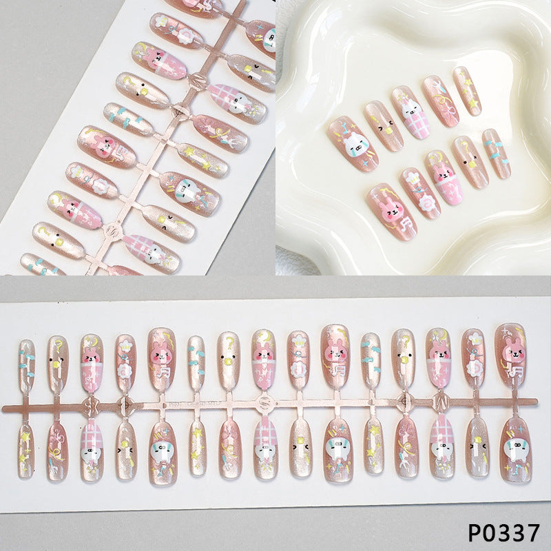 Verspielte Tier-Themen Presse-On Nagelkunst Brehn