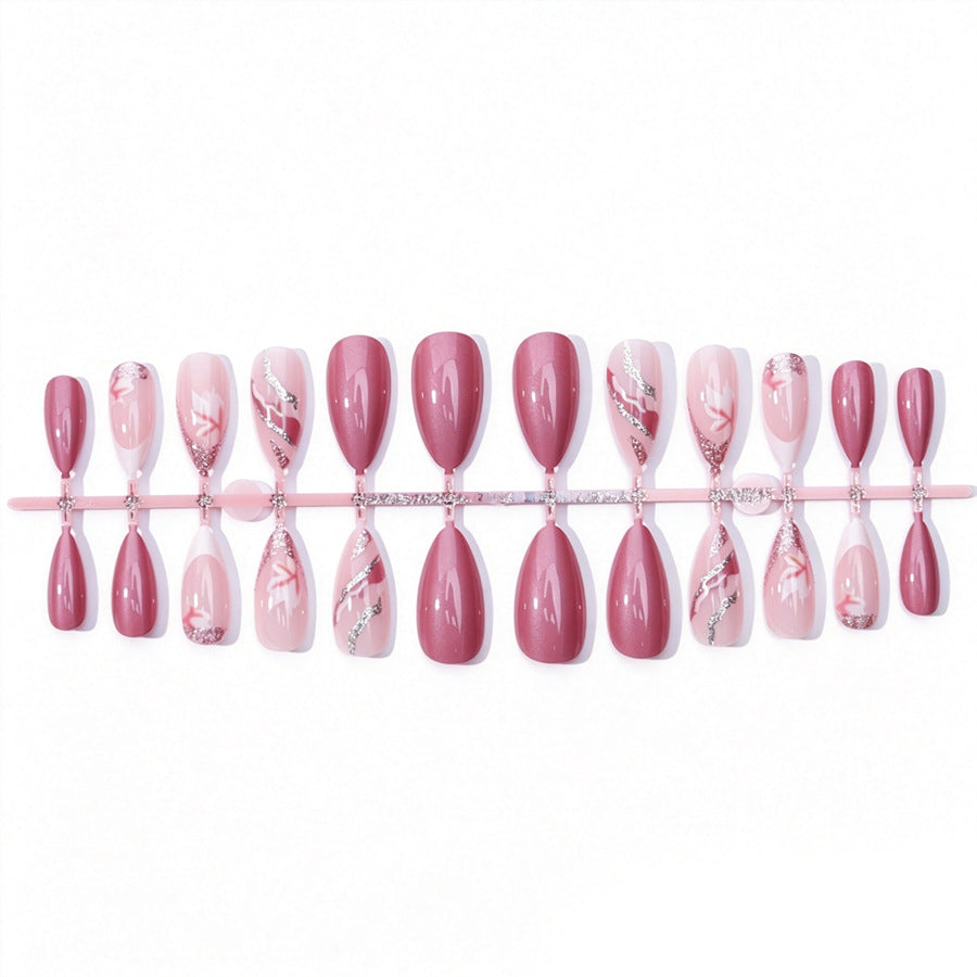 Elegantes florales Stiletto-Nagelkunst-Set Brehn