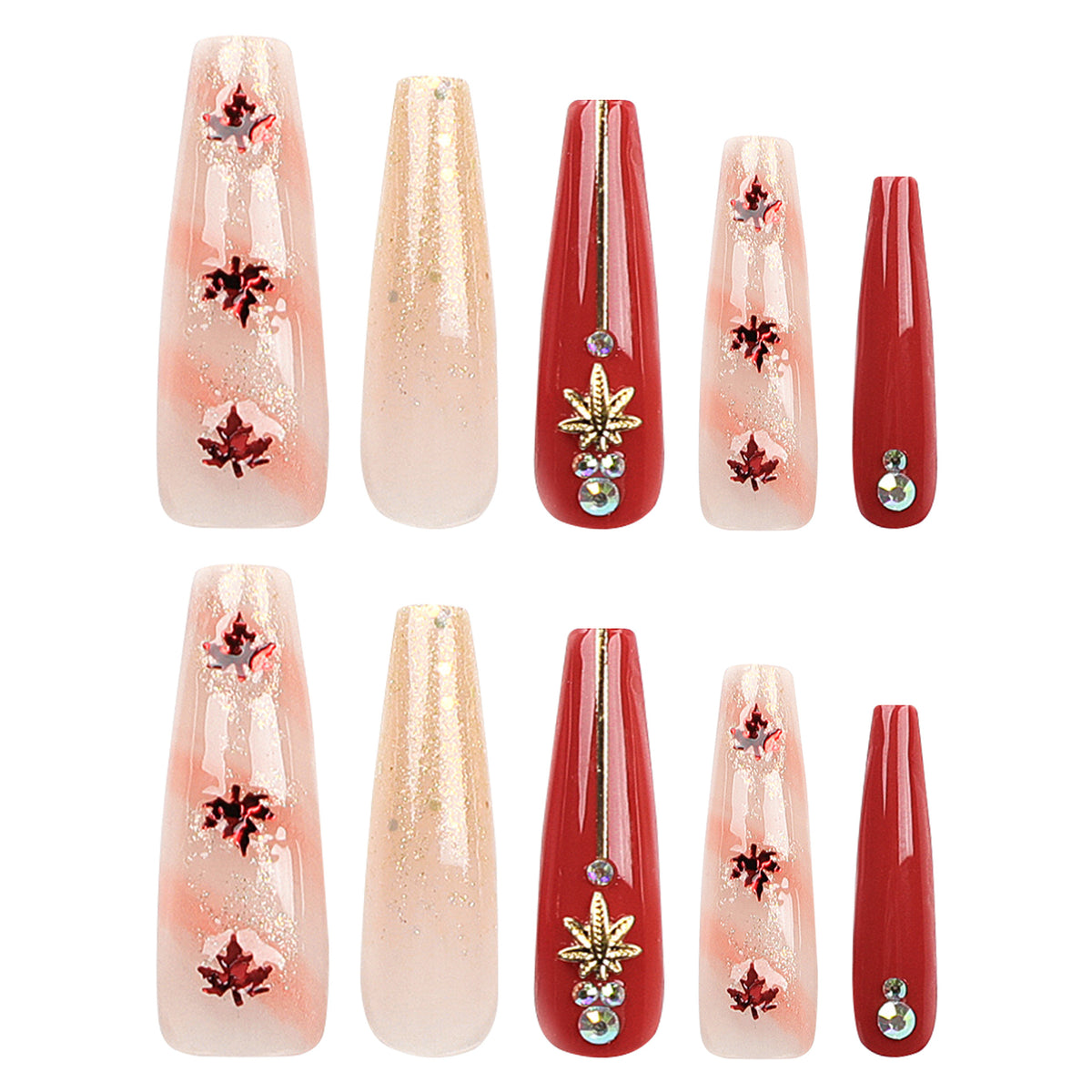 Kunstvolle Nagelverlängerungen mit Herbstmotiven Brehn