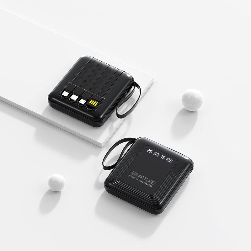 Mini Powerbank mit integriertem Multifunktionsladekabel Brehn