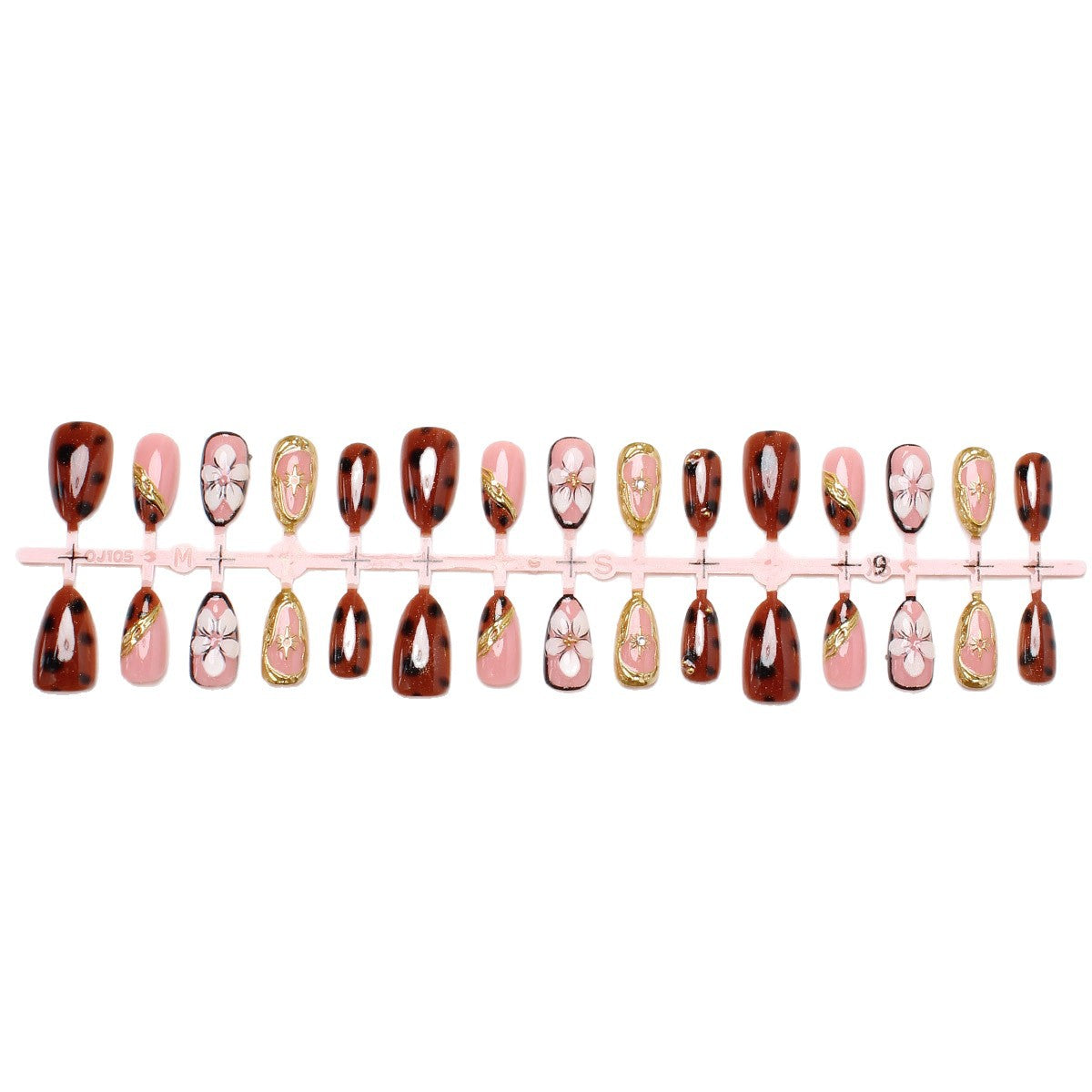 Künstlerisches Press-On Nagelkunst Set Brehn