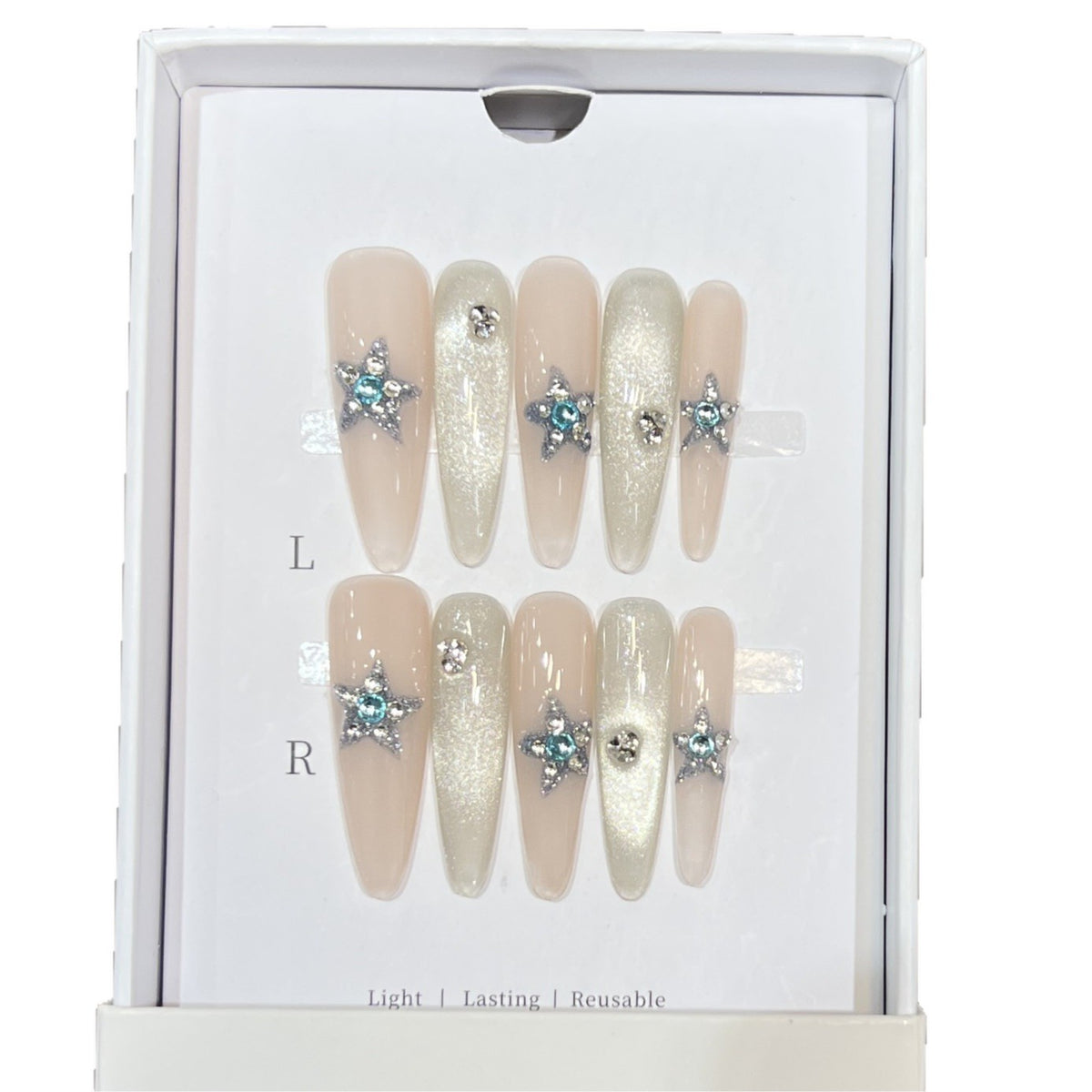 Star-Accent Press-On Nail Art Set Brehn